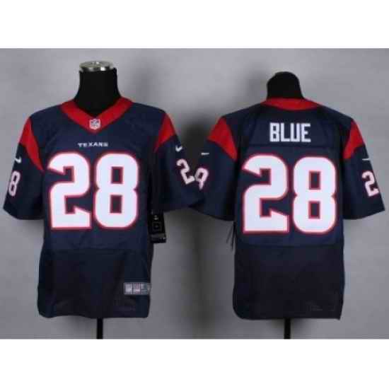 Nike Houston Texans 28 Alfred Blue Blue Elite NFL Jersey